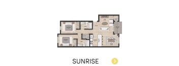 2 bedroom apartment floor plan at Elmwood Lake Apartments in Hudsonville, MI