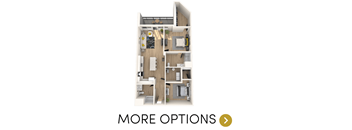 2 bedroom floor plan at apartments in Royal Oak, MI | Main Living Apartments in Royal Oak, MI