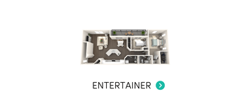 2 bedroom 1 bathroom floor plan Aspen Lakes Estates in Holt, MI