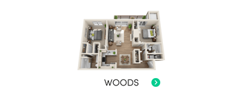 2 bedroom floor plan at the Emerson Apartments in Ann Arbor, MI