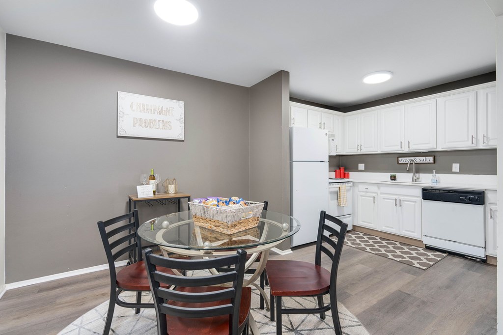 Kitchen at  Capitol Villa Apartments near Michigan State University in East Lansing, MI