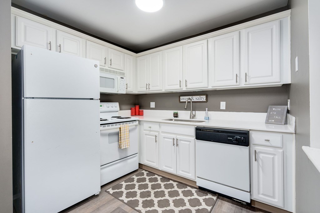 Kitchen at  Capitol Villa Apartments near Michigan State University in East Lansing, MI