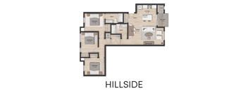 3 Bedroom Apartment floor plan in Hudsonville, MI