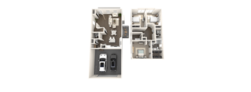 3 bedroom 2.5 bathroom townhome floor plan Aspen Lakes Estates in Holt, MI