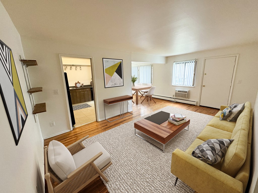 Spacious Living room in East Lansing Apartments near Michigan State University | The Lodges