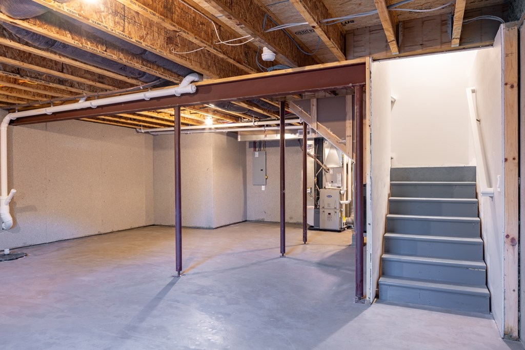 Unfinished basements at Okemos Grand Reserve | Apartments Townhomes and Homes for Rent in Okemos MI