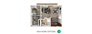 2 bedroom apartment floor plans in East Lansing, MI near Michigan State University | Albert Apartments
