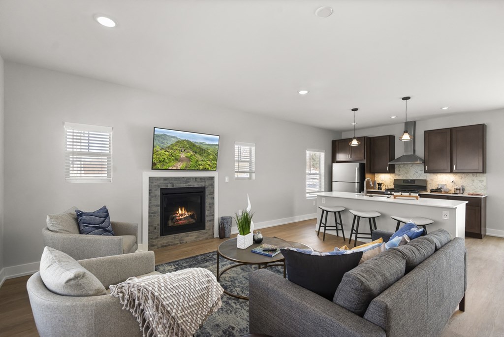 Living room in apartments in Traverse City | Bayview of Traverse City