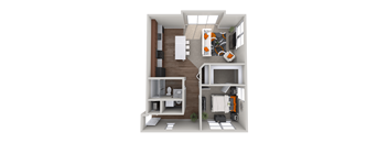 1 bedroom apartment floor plans in East Lansing, MI near Michigan State University | Beech Townhomes