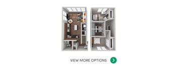 2 bedroom apartment floor plans in East Lansing, MI near Michigan State University | Beech Townhomes