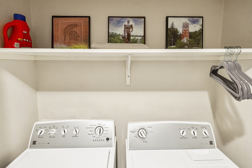 Washer and Dryer in Beechwood Apartments in East Lansing Apartments near Michigan State University | Beechwood