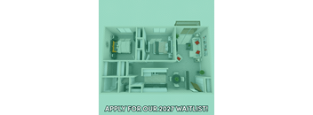 A poster advertising a waitlist for 2027 with a dollar sign.