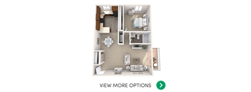 1 bedroom apartment floor plans in East Lansing, MI near Michigan State University | Capitol Villa