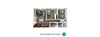 2 bedroom 2 bathroom floor plan at Cedar Village Apartments in East Lansing near Michigan State University