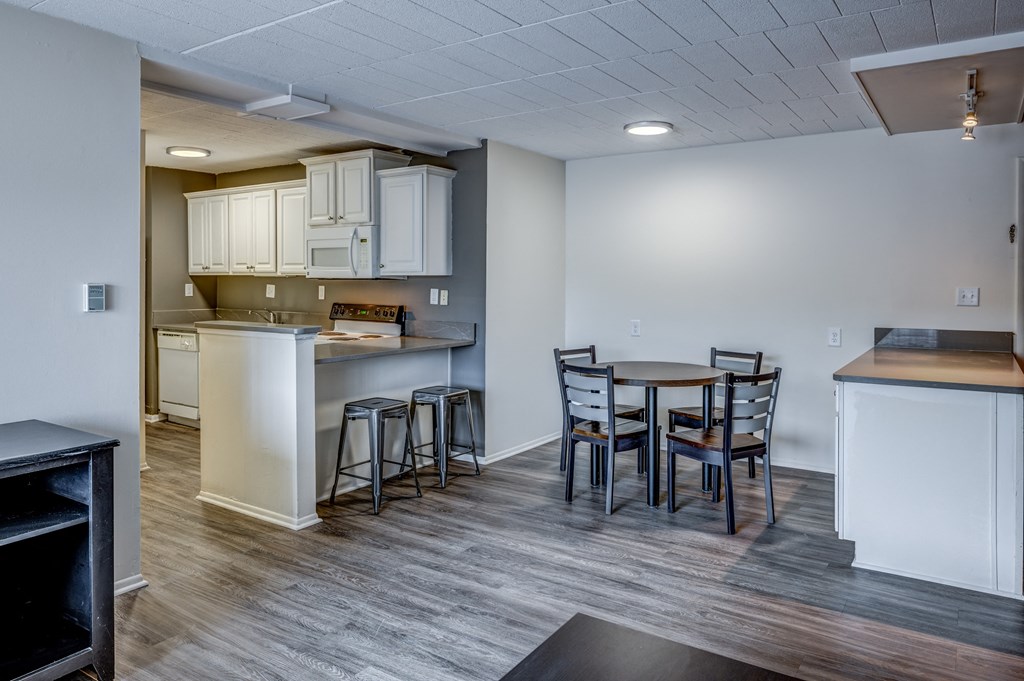 Spacious Kitchen and Living room in East Lansing Apartments near Michigan State University | Cedar Village Apartments