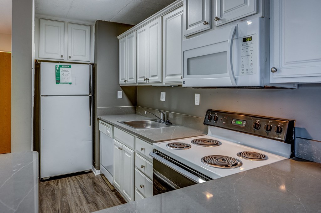 Kitchen at Cedar Village Apartments near Michigan State University in East Lansing, MI