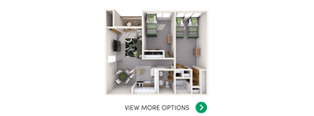 2 bedroom apartment floor plan in East Lansing near MSU | Delta Arms Apartments