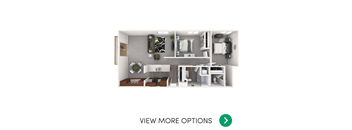 2 bedroom apartment floor plan in East Lansing near MSU | Delta Arms Apartments