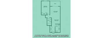 A floor plan of a house with a waitlist for 2027.