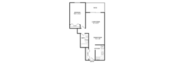 1 bedroom apartment floor plans in East Lansing, MI near Michigan State University | Eden Roc