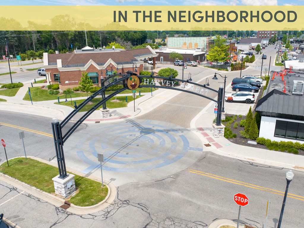 a sign that reads in the neighborhood with a picture of a stop sign in front of it