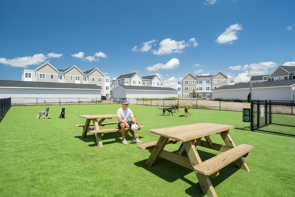 Resident picnic area at Hudsonville, MI Apartments and Townehomes | Elmwood Lake Apartments in Hudsonville MI