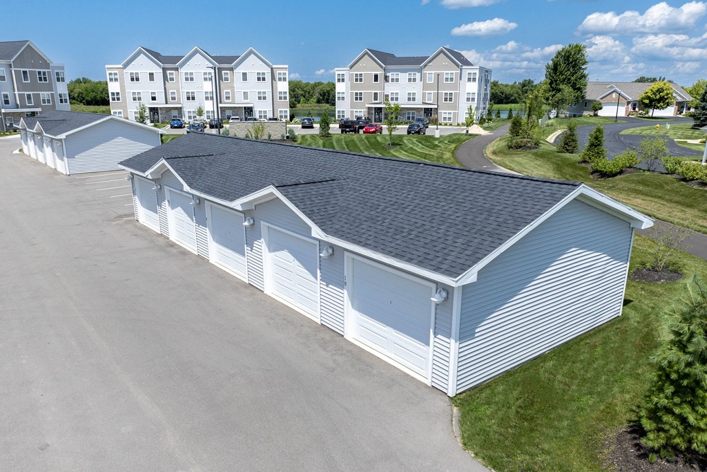 Garage parking available at Hudsonville, MI Apartments and Townehomes | Elmwood Lake Apartments in Hudsonville MI