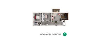 2 bedroom 1 bathroom floor plan at Glenwood Apartments in East Lansing near Michigan State University