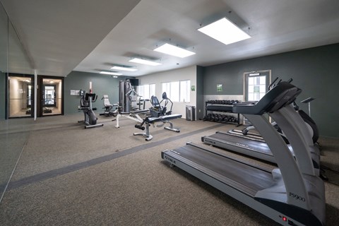 Fitness room at Alpine Slopes Apartments near Grand Rapids, MI