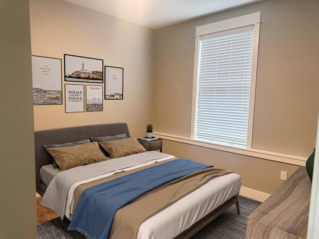 Spacious bedroom at Heritage Place Apartments in Grand Rapids, MI
