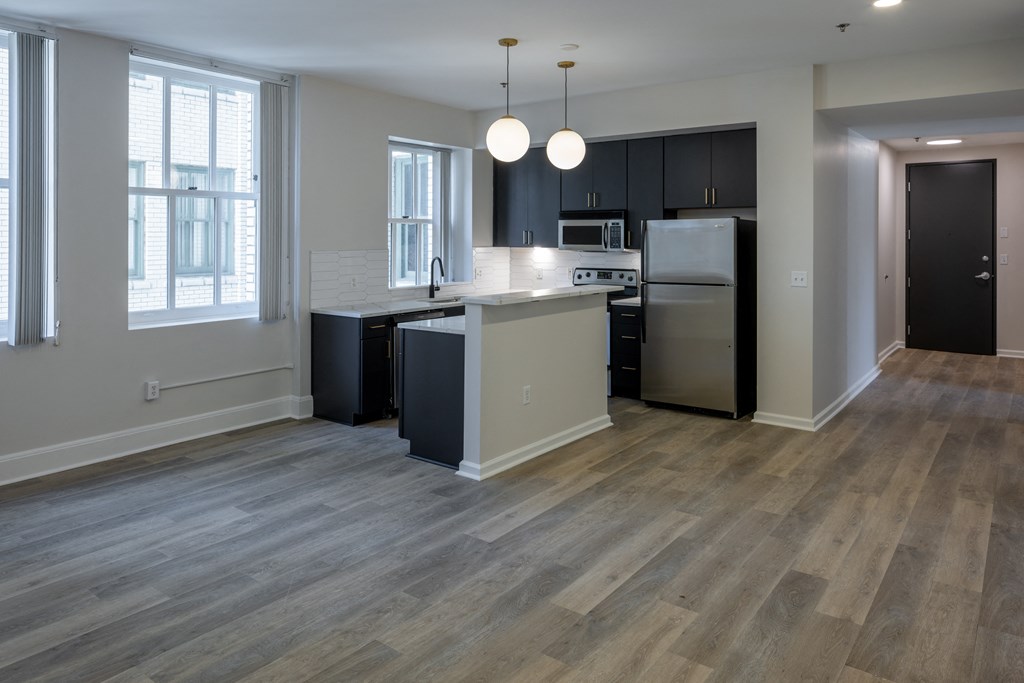 Kitchen at The Kales Building Apartments in Detroit, MI