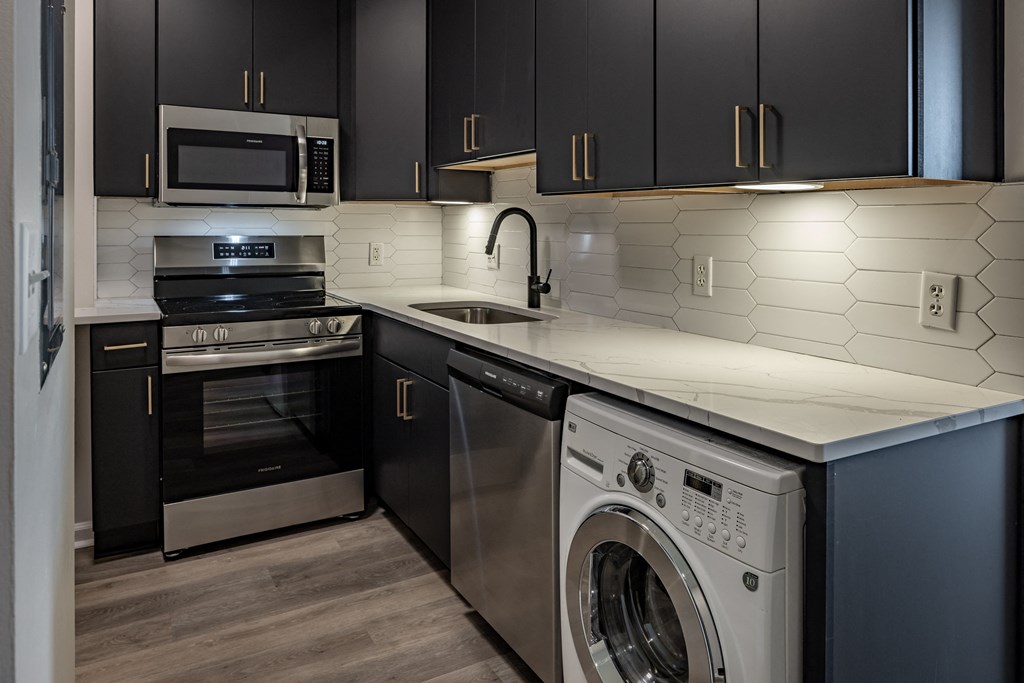 Kitchen at The Kales Building Apartments in Detroit, MI