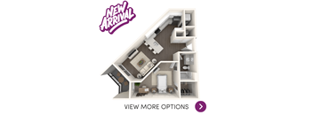 1 bedroom floor plan at Okemos Apartments | Knob Hill Apartments in Okemos, MI