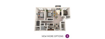 3 bedroom floor plan Knob Hill Apartments in Okemos, MI