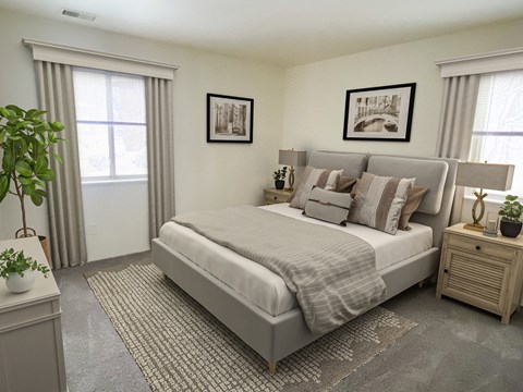 Bedroom at Muskegon Apartments | Lake Forest Apartments in Muskegon, MI