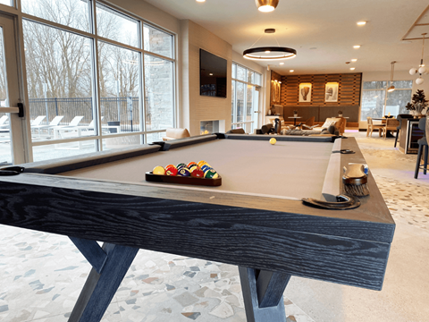 Pool table at Newton Place | Newton Place Apartments Haslett MI