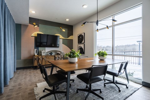 Conference room at Newton Place Apartments in Haslett, Michigan