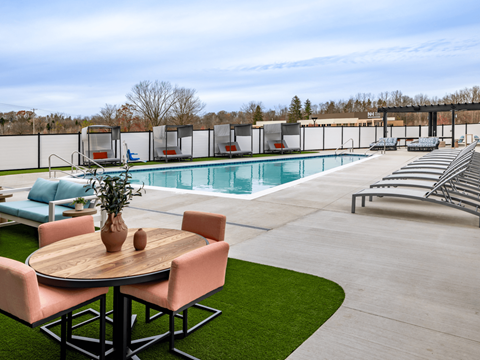 Pool  at Newton Place Apartments in Haslett, Michigan