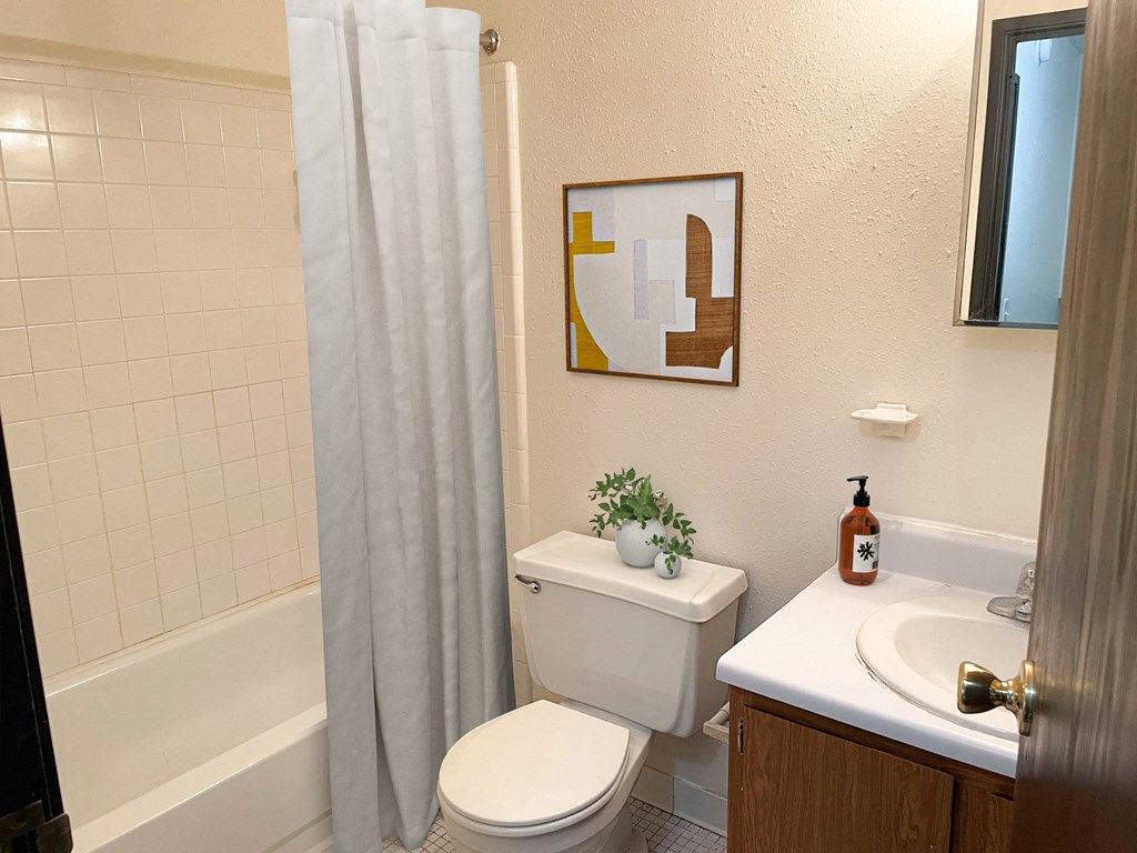 a bathroom with a toilet and a sink and a shower