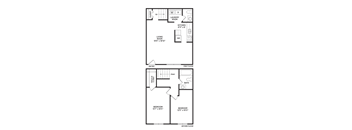 2 bedroom apartment floor plans in East Lansing, MI near Michigan State University | Olde Farm