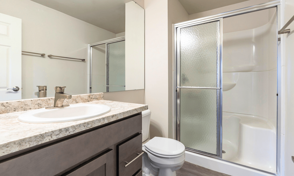 Spacious bathroom in Lansing Apartments | Pine Lane Estates near Eastwood Towne Center