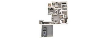 2 bedroom apartments in Novi, MI | Floor plan at River Oaks West Apartments in Novi, MI 48375