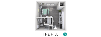 Studio apartment floor plan | Apartments in Grand Rapids, MI | Gateway at Belknap Apartments