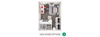 Studio apartment floor plans in East Lansing, MI near Michigan State University | Studio House