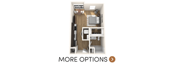 Studio apartment floor plan in Brighton, MI | Vista at Brighton Apartments