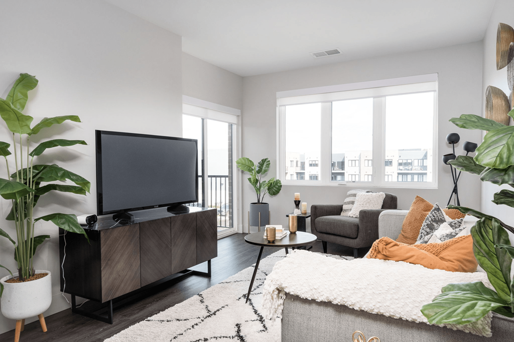 Living Room at Metro Detroit Apartments | The Gem Apartments in Livonia MI