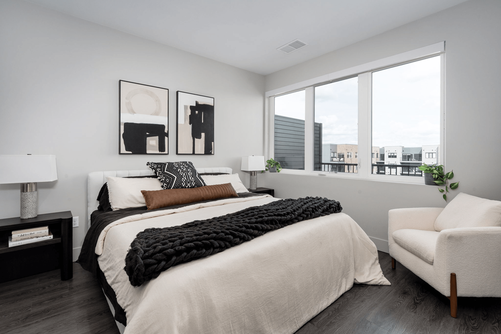 Bedroom at Metro Detroit Apartments | The Gem Apartments in Livonia MI