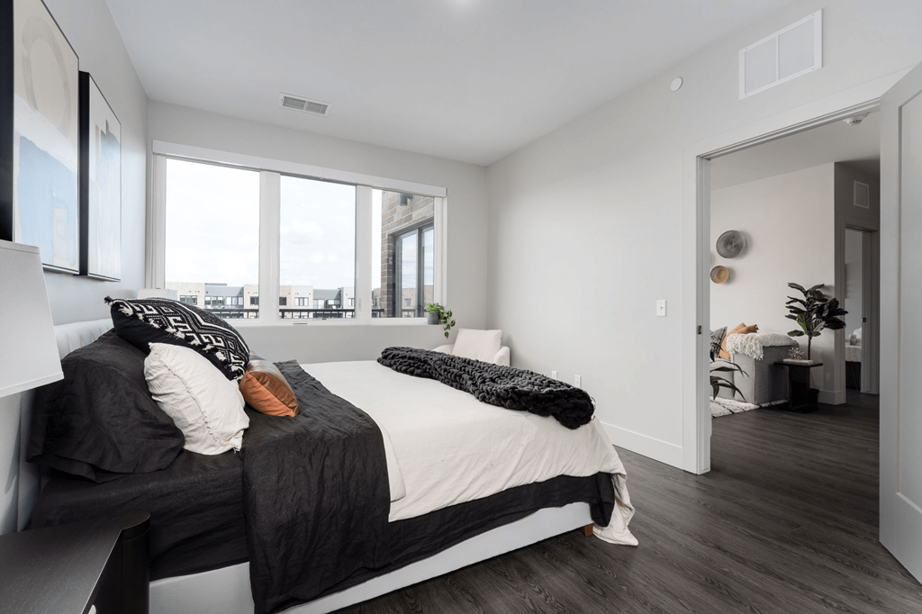 Bedroom at Metro Detroit Apartments | The Gem Apartments in Livonia MI