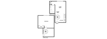 1 bedroom apartment floor plans in East Lansing, MI near Michigan State University | The Oaks