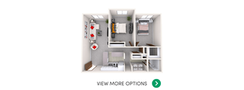 2 bedroom apartment floor plans in East Lansing, MI near Michigan State University | The Oaks